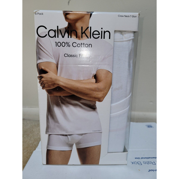 Calvin Klein Men's 5-Pk Cotton Crew Neck Undershirts White, XL & 2XL. Read descr - Picture 5 of 10